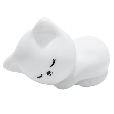 Luz Nocturna de Gato Creativo USB de Silicona Lámpara de Escritorio con Aplauso 
