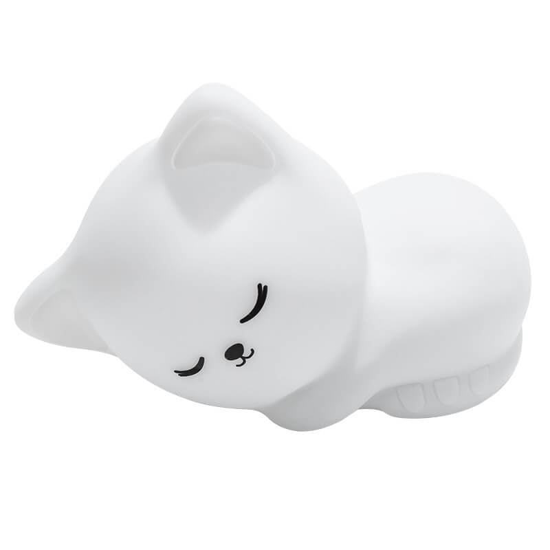 Luz Nocturna de Gato Creativo USB de Silicona Lámpara de Escritorio con Aplauso 