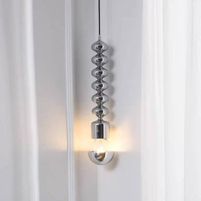 Moderne minimalistische kürbisförmige einfarbige Hardware 1-Licht Pendelleuchte 