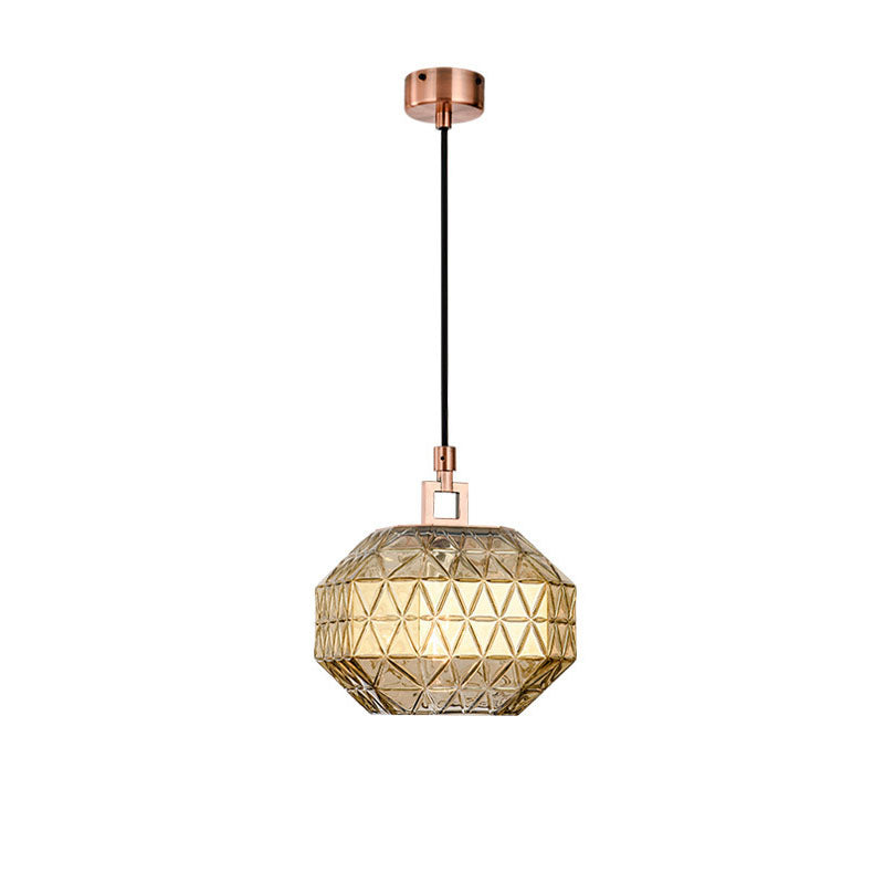 Moderne nordische Pendelleuchte aus strukturiertem Eisen und Glas, rund, 1-flammig, für Wohnzimmer &amp; Schlafzimmer 