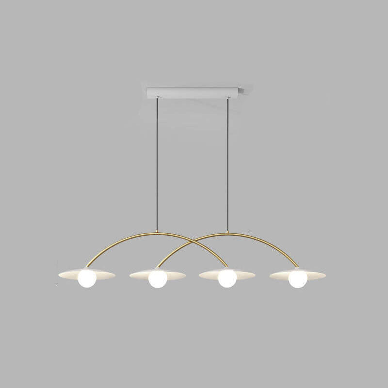 Modern Minimalist Round Arc Island Light 3/4 Light Chandelier