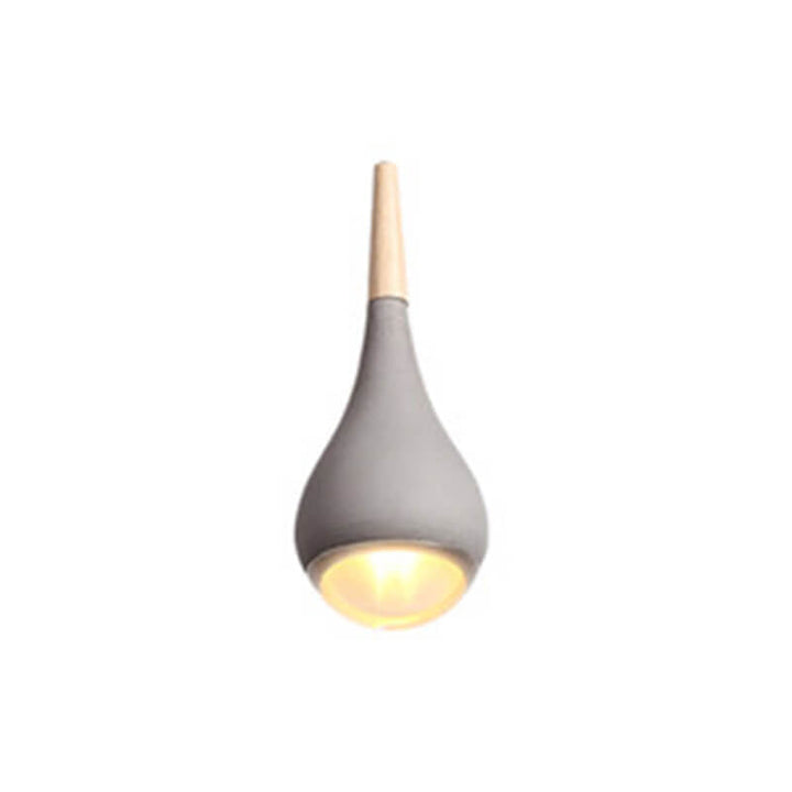 Lampe suspendue LED en forme de goutte d'eau en ciment industriel nordique 