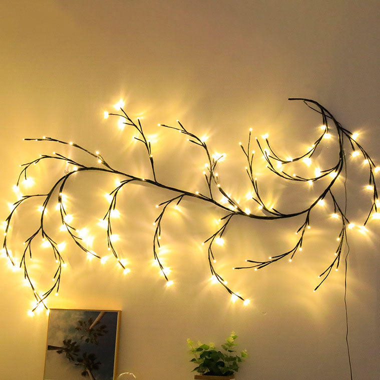 Guirlandes lumineuses LED en rotin moderne 