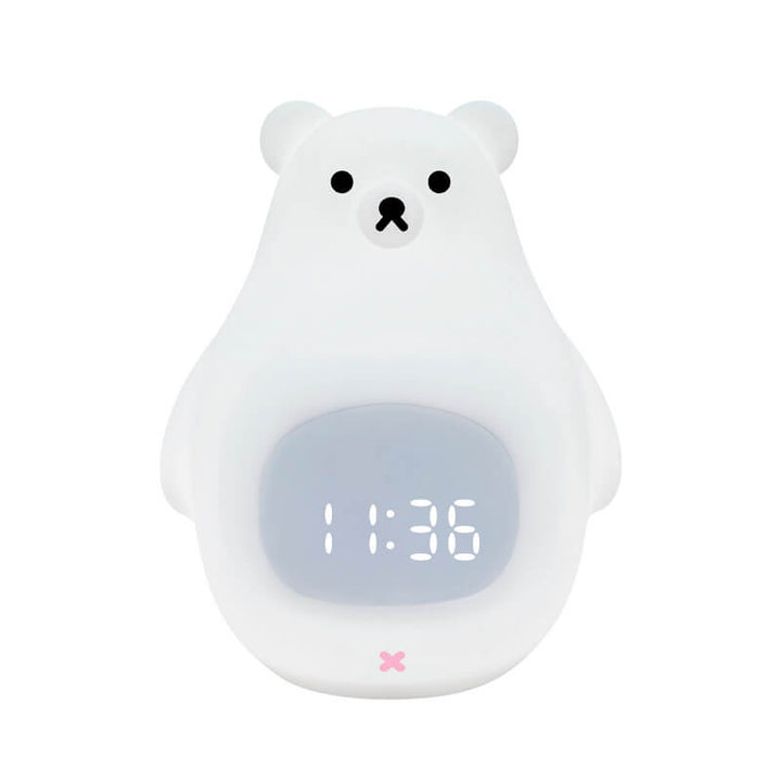 Cartoon Big White Bear Timer Wecker LED-Nachtlicht