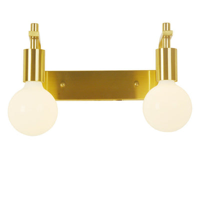 Simple Iron Electroplated Gold 2-Light Wall Sconce Lamp