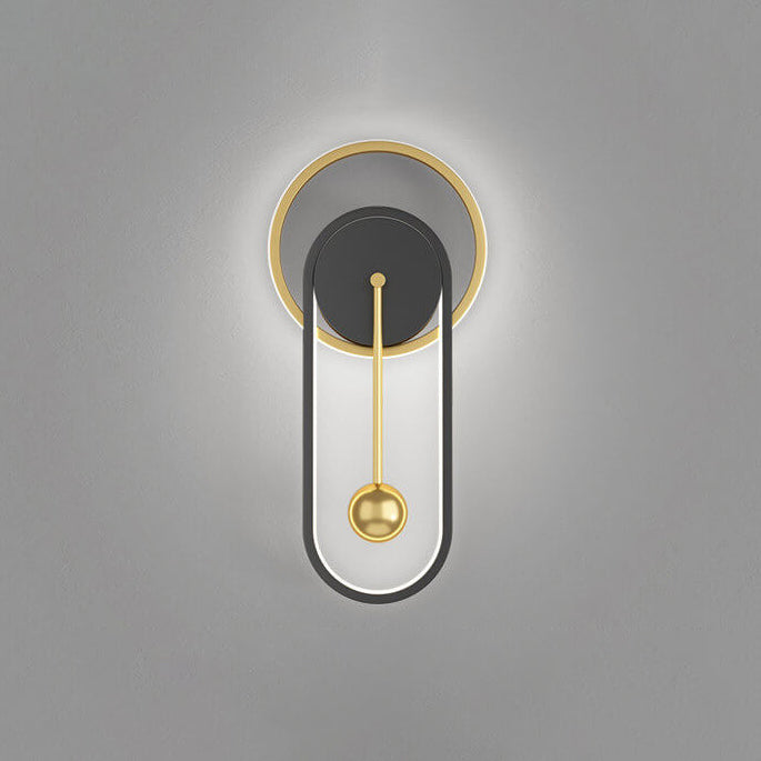 تصميم ساعة حائط حديدية صناعية نوردية مع مصباح حائط LED 