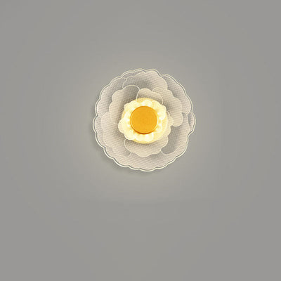 Modern Creative Acrylic Flower Round LED Wall Sconce Lamp