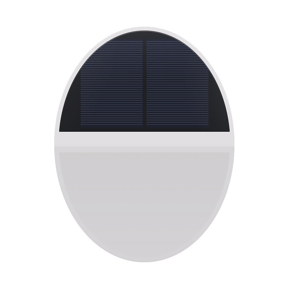 Moderne minimalistische Solar-LED-Außenwandleuchte mit Radarsensor, wasserdicht, aus ABS, rund, flacher Korpus, für den Garten 