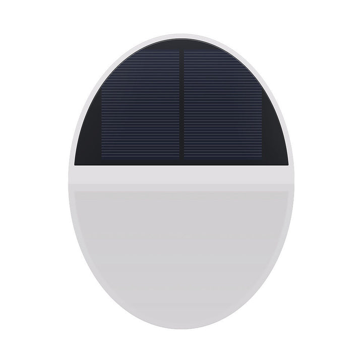 Moderne minimalistische Solar-LED-Außenwandleuchte mit Radarsensor, wasserdicht, aus ABS, rund, flacher Korpus, für den Garten 