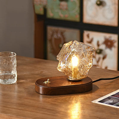 Nordic Vintage Clear Dome Acryl LED USB Tischlampe 