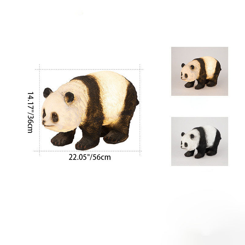 Zeitgenössisches kreatives Harz-Panda-Tierform-LED-Rasen-Landschaftslicht für den Garten 
