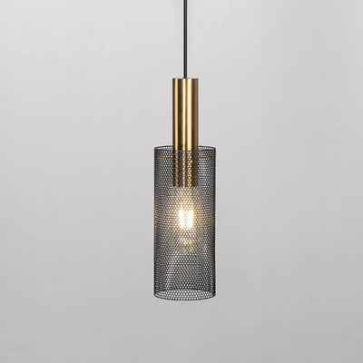 Nordic Creative Iron Mesh Column 1-Light Pendant Light