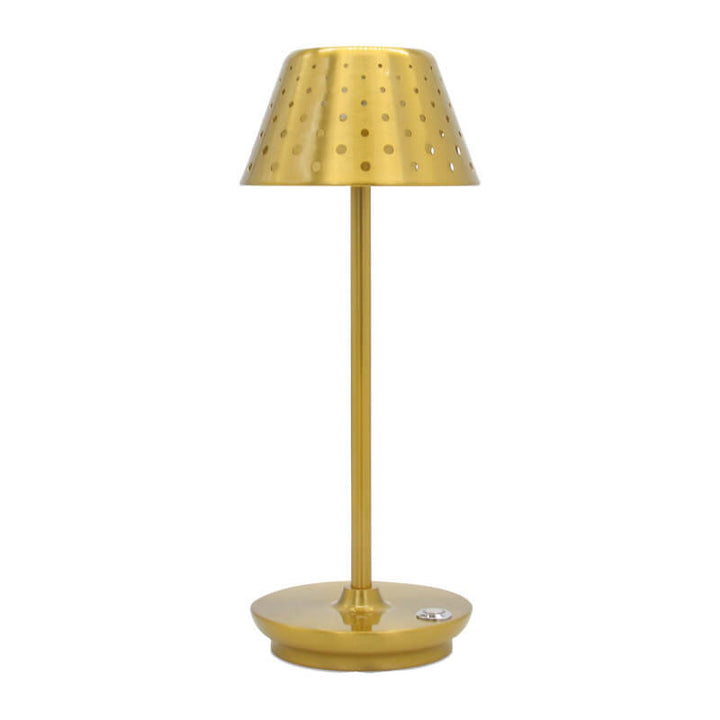 Modern Minimalist Perforated Wrought Iron USB Power-on LED Table Lamp