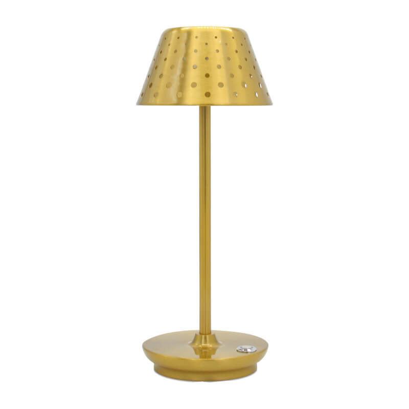 Lampe de table LED alimentée par USB en fer forgé perforé minimaliste moderne 
