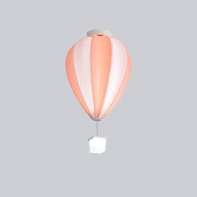 Cartoon Creative PE Hot Air Balloon LED Semi-Flush Mount Ceiling Light