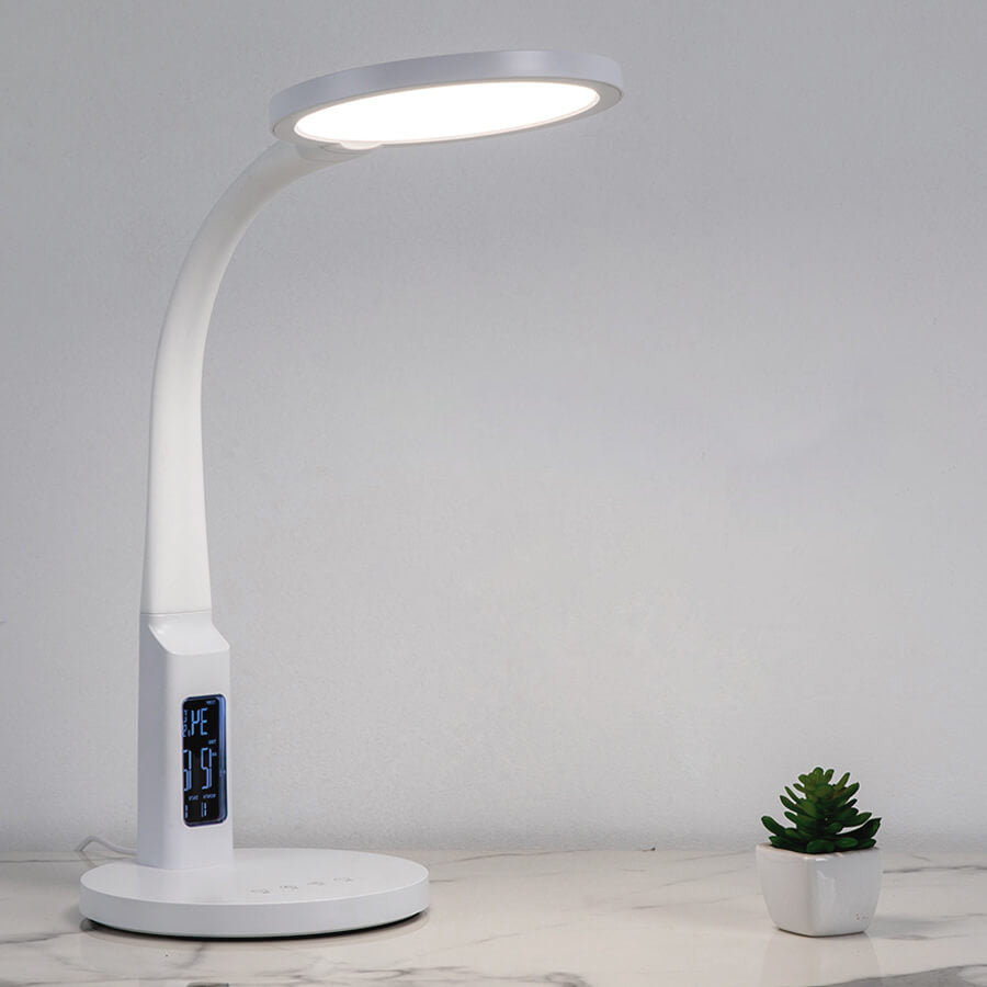 Modern Minimalist ABS Silicone Intelligent Ring Touch LED Reading Desk Lamp For Living Room &amp; Bedroom