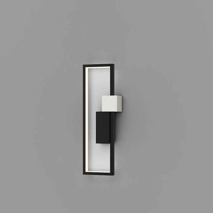 Minimalistischer kreativer quadratischer Rahmen aus Eisen und Silikon LED Wandleuchte 