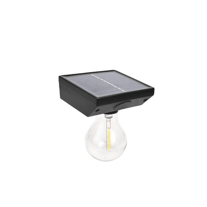 Modern Minimalist Solar Outdoor Human Sensor Super Bright Tungsten Bulb LED Waterproof Patio Wall Sconce Lamp