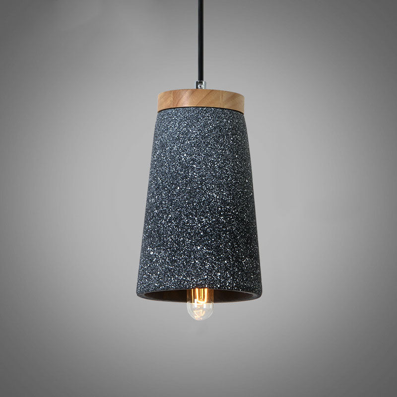 Industrial Vintage Column Cone Cement 1-Light Pendant Light