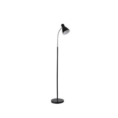 Nordic Simple Iron Plating Cone Shade Long Pole 1-Light Standing Floor Lamp