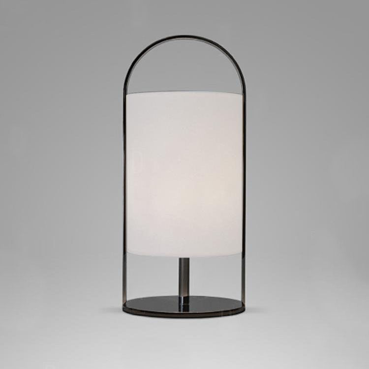 Nordic Minimalist Fabric Column Ring 1-Light Table Lamp