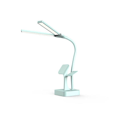 Modern Folding Dual Lamp Plug-In Station Table Lamp