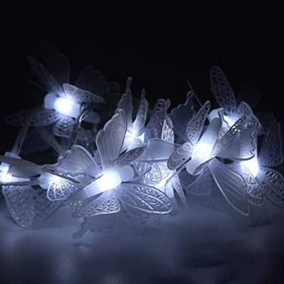 Moderne kreative Schmetterlings-Patio-Garten-Solar-LED-Schnur-Lichter im Freien 
