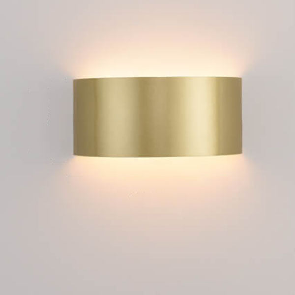 ミニマリスト ソリッドカラー アイアン ハーフサークル LED ウォール スコンス ランプ 
