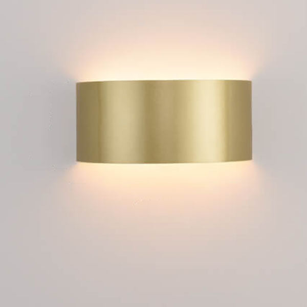 Minimalist Solid Color Iron Half-circle LED Wall Sconce Lamp