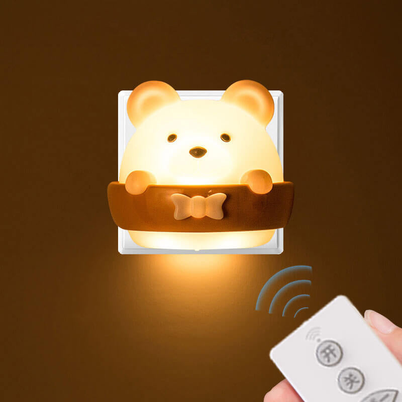 Cartoon ABS Creative Bear LED Night Light Wall Sconce Lamp