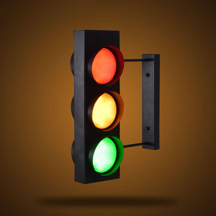 Diseño de semáforo industrial retro lámpara de pared LED 