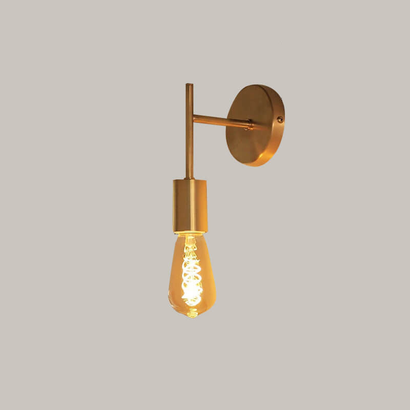 Japanese Simple Iron Long  Short Pole 1-Light Wall Sconce Lamp