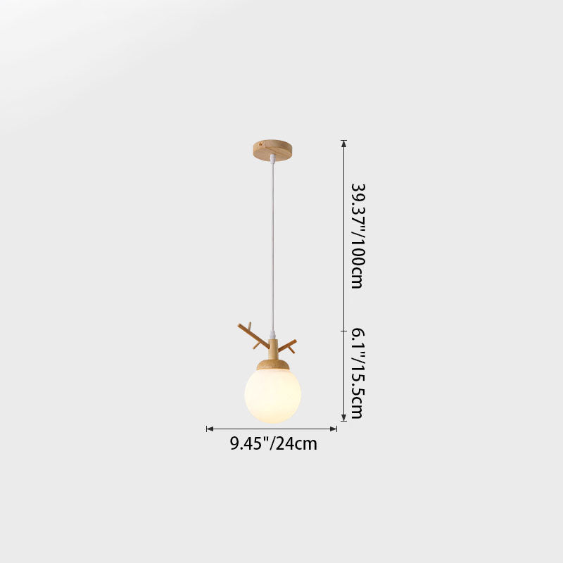Lustre contemporain scandinave en forme de branche d&