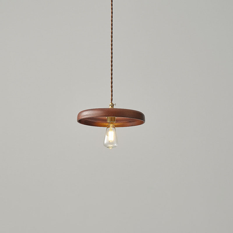 Lampe suspendue à 1 lumière en forme de bûche Wabi-sabi vintage japonaise 