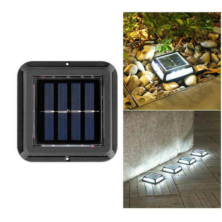Luz de calle cuadrada moderna impermeable con LED solar para jardín exterior y balcón 