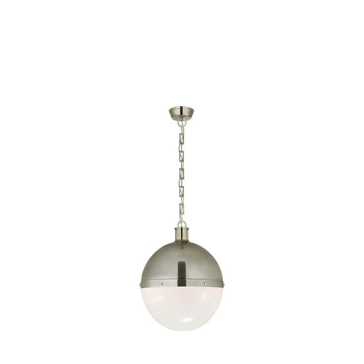 Nordic Minimalist Brass Glass Ball 1-Light Pendant Light
