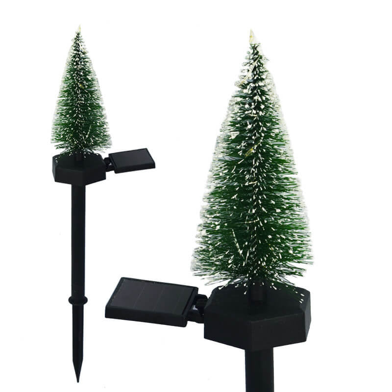 Modern Solar Christmas Tree Ground Insert Lawn Decoration Landscape Light