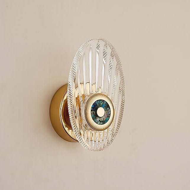 Applique murale LED moderne et créative en forme de coquillage paon 