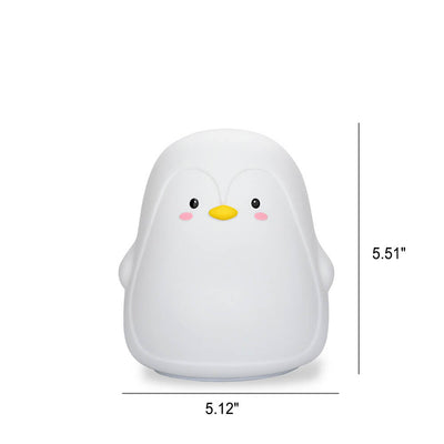 Cartoon Penguin Silicone USB LED Kids Night Light Table Lamp