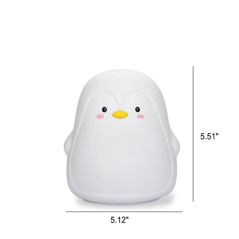 Cartoon Penguin Silicone USB LED Kids Night Light Table Lamp