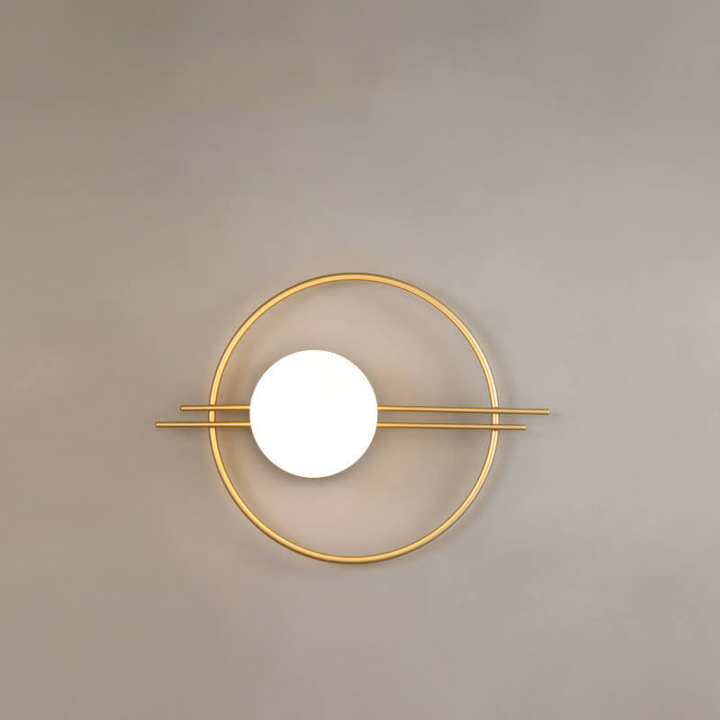 Lámpara de Aplique de Pared LED de Arte de Bola de Vidrio Redonda Minimalista Moderna 