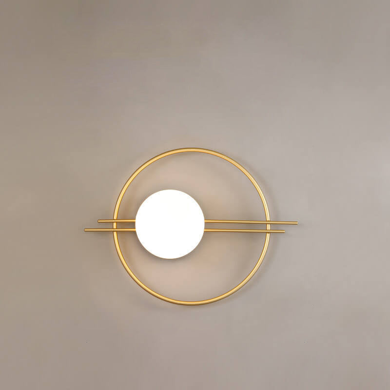 Modern Minimalist Round Glass Ball Art LED Wall Sconce Lamp