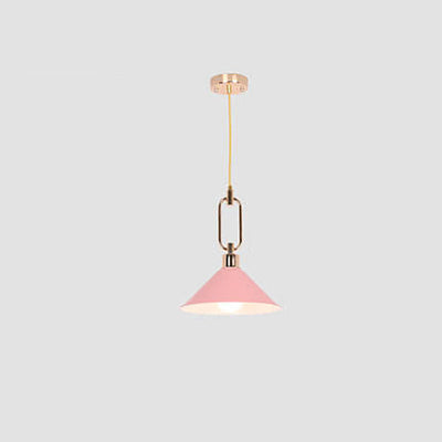 Nordic Denmark Macaron Cone Ring Top 1-Light Pendant Light