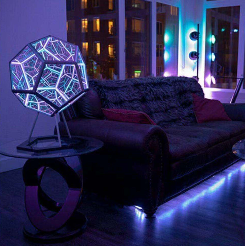 Infinity Dodecahedron LED Night Light Art Table Lamp