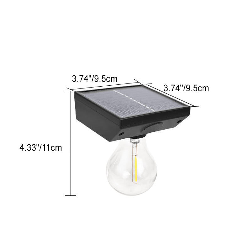 Modern Minimalist Solar Outdoor Human Sensor Super Bright Tungsten Bulb LED Waterproof Patio Wall Sconce Lamp