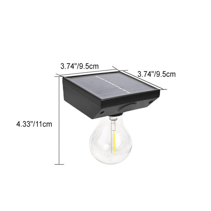 Modern Minimalist Solar Outdoor Human Sensor Super Bright Tungsten Bulb LED Waterproof Patio Wall Sconce Lamp