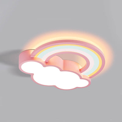 LED-Unterputzleuchte im kindlichen Cartoon-Regenbogen-Wolkendesign 