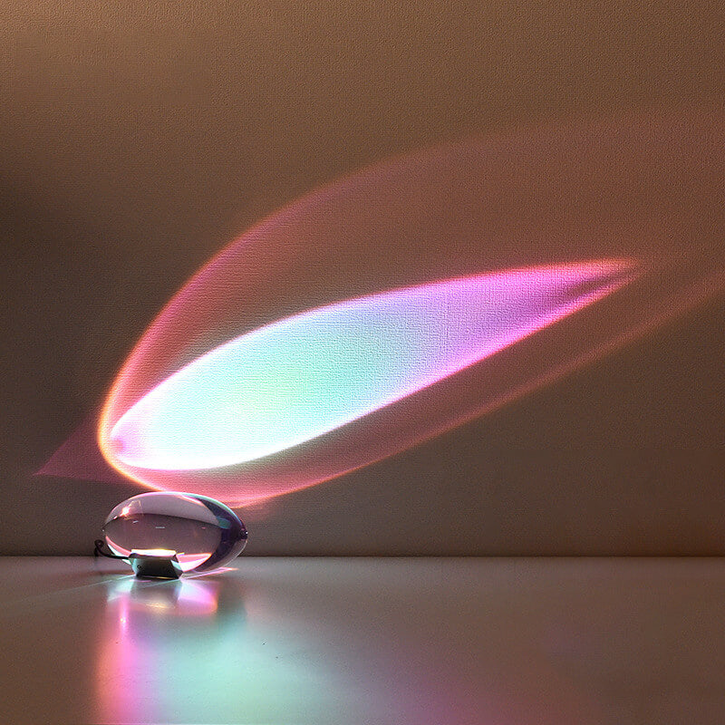 Kreative Kristallprojektion Engelauge LED Tischlampe 