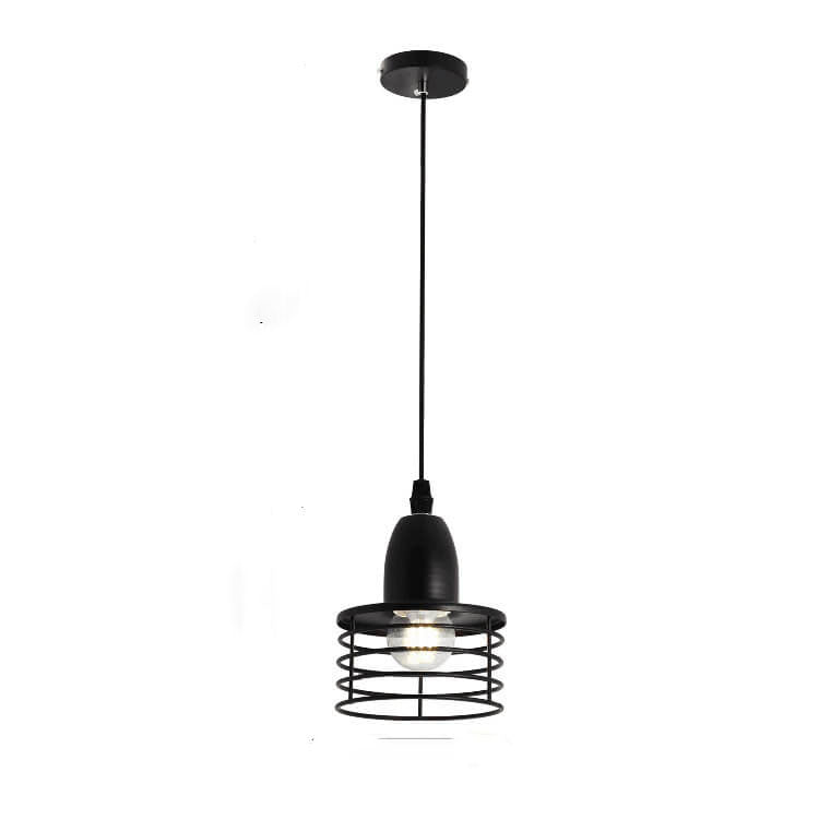 Industrial Vintage Iron Spring 1-Light Pendant Light