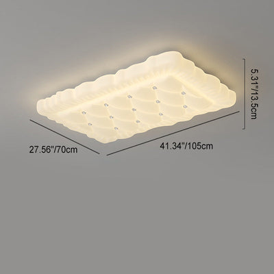 Modern Simplicity PE Pillow Shape LED Flush Mount Ceiling Light For Living Room